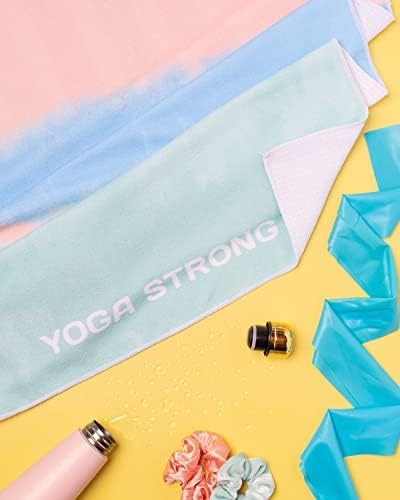 Fabrication Enterprises-yoga forte, toalha anti-deslizamento, ombre pastel