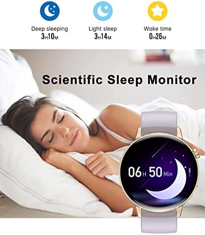 CNBRO Smart Watches for Women Fitness Watch Bluetooth Call Dial Rastreador de atividades à prova d'água para calorias esportivas, etapas, distância Android iOS Compatível