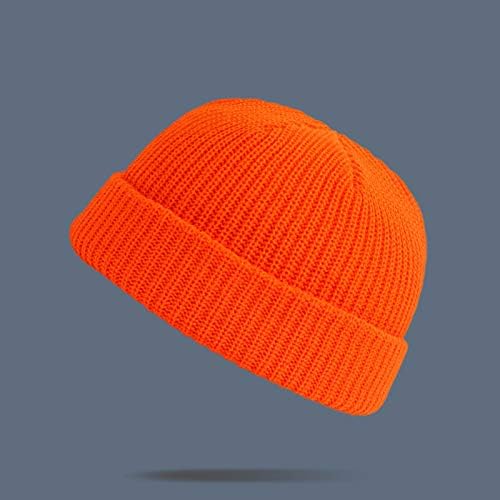 Chapéu de moda de malha chapéu casual quente unissex inverno sólido em todos os jogos grossos colorido