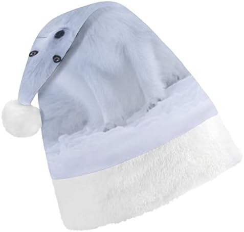 Fox do Ártico na neve Unissex Classic Christmas Hats Lovely Warm Santa Hat de Xmas Fiz chapéus