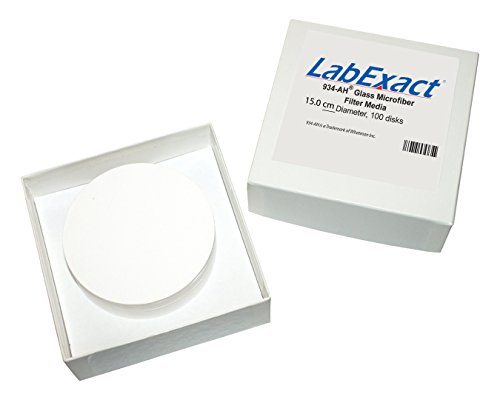 LabExact 1200023 grau 934AH Filtro de microfibra de vidro, vidro de borossilicato sem fichas,
