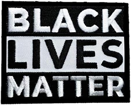 2 PCs Black Lives Matter Patch - BLM, Ferro On/Sew On - Patch bordado para jaqueta, boné, bolsa, sacola