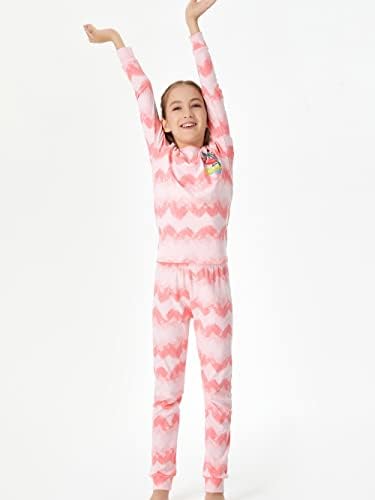 Pijama pronto para meninas, fofo panda e donut dinossauros flamingo snipfit long cett roupa