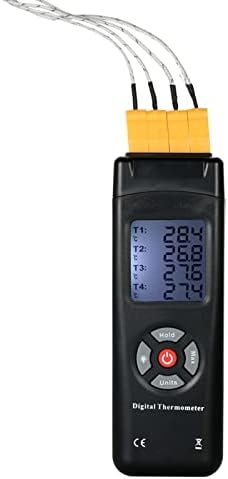 IRFora de 4 canais K-tipo K Digital LCD Thermometer Thermocouple Sensor -50 ~ 1350 ° C/-58 ~ 2462 ° F Função