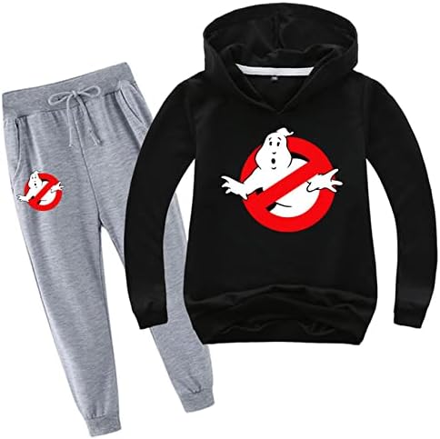 Huanxa meninos meninas ghostbusters capuzes de algodão e calças compridas moletons de camisetas