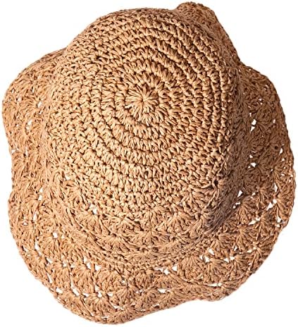 Sun Hat Hat Womens Summer Summer Packable Bucket Hats Boho Beach Salto para Mulheres Proteção UV Capinho dobrável