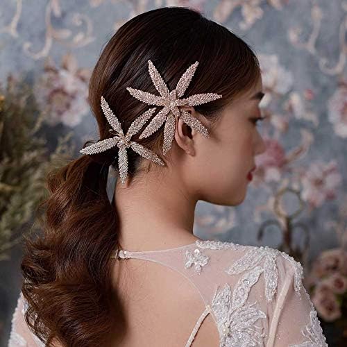 Walnuta Fashion Starfish Hair Clip Pins Big Sea Star Hairpins Captece de Cabelas Jóias de Casamento