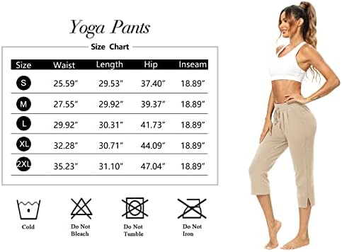 Lexislove capris for women calças casuais de pernas largas de verão solto de ioga de cordão
