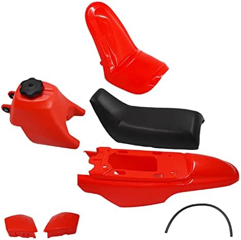 Wflnhb Red PW50 Kit de Plásticos Motocicleta Plástico Fender Body Seat Gas Tank Kit Substituição para