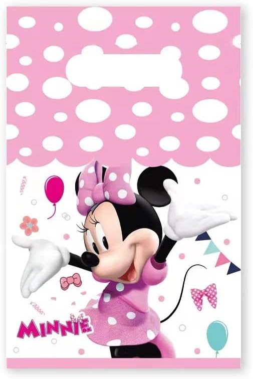 Antout 30 Minnie Mickey Party Gift Bag Saco de Bolsa de Festa de Festa de Aniversário Bolsa