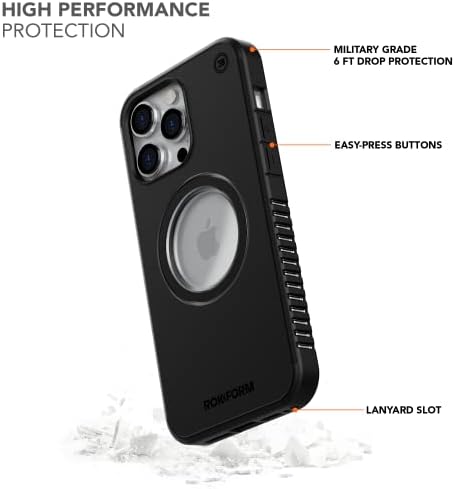 Rokform - iPhone 14 Pro Max Eagle 3 Case + Kit de protetor de tela transparente de 2 pacote