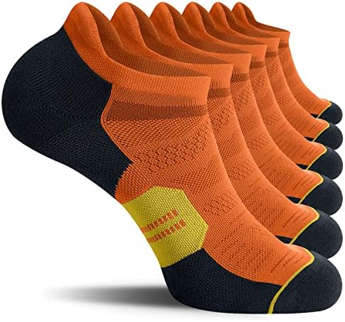 CS CELERSPORT 6 pacote de pacote de tornozelo de tornozelo com almofada, meias de aba atlética de baixo corte