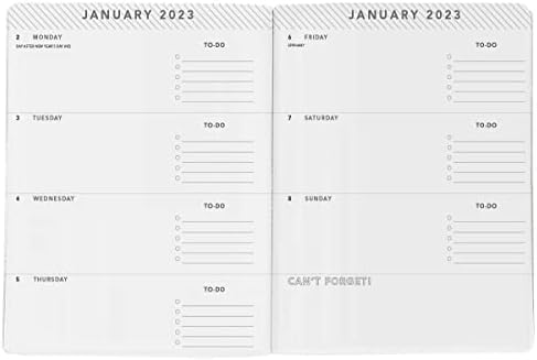 Graphique 2023 Planejador mensal | Organizador de 18 meses, julho de 2022-dez. 2023 | Spreads