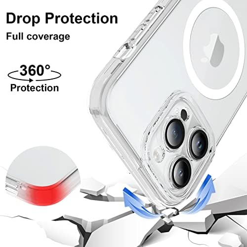 SkySoco para iPhone 14 Pro Max Caixa de telefone compatível com MagSafe com proteção cheia protetora protetora