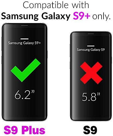 Caixa de telefone para Samsung Galaxy S9 Plus Casos de carteira com telha de vidro temperado protetor de couro