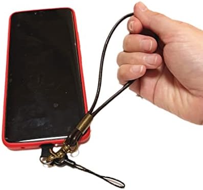 Corda de pulseira de couro, pulso artesanal Strap Strap Genuine Leather Keychain Holder Wrist Phone