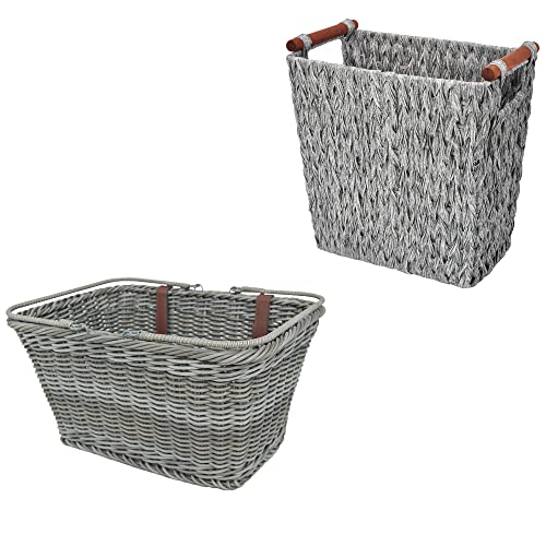 Vovó diz pacote de cesta de lixo de 1 pacote para banheiro e cesta de bicicletas de 1 pacote