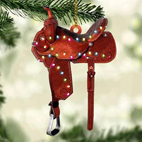 LOGO LOGO PRONOCIDADO DE CAZERIO DE CAZEIRO DE CAVALEIRO Oeste da Árvore de Natal Árvore de Natal Árvore de Natal Pingentes pendentes pendentes para a decoração de casa de férias de Natal Decoração decorativa Garland
