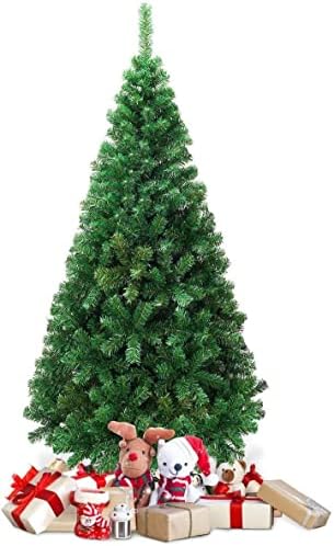 Árvore de Natal Artificial de 8 pés de Natal com pernas de metal sólido, perfeito para decoração