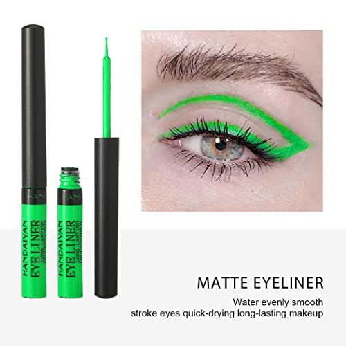 Dis Eyeliner Matte Glow Dyeliners líquidos Highpigment Lish Eyer Liner Cosplay Olhos Fluorescentes Maquiagem