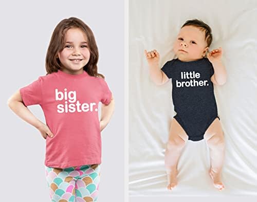 Big Sister Brother Brother Roupet Camisetas Conjuntos de roupas de recém -nascido bebê