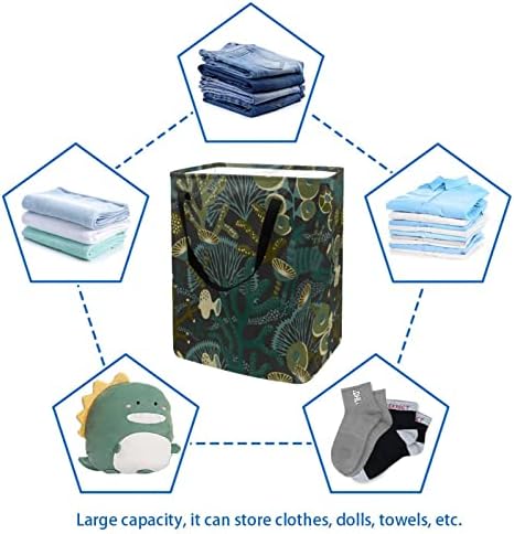 Plantas de coral subaquático Imprimir cesto de roupa dobrável, cestas de lavanderia à prova d'água de 60l de lavagem de roupas de roupas de roupas para o dormitório para o dormitório