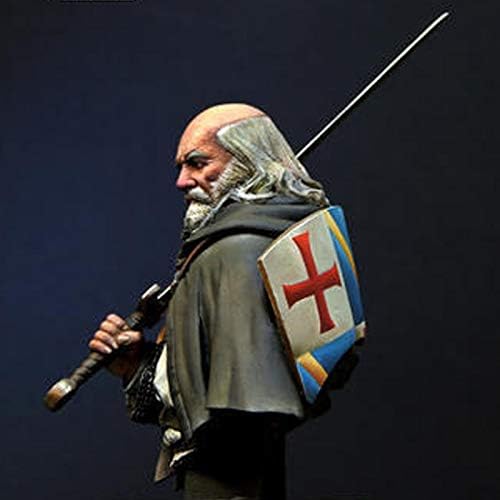 ETRIYE 1/12 Modelo de busto de caráter de resina de resina antiga Crusader Knight Diecast Modelo Bust Kit