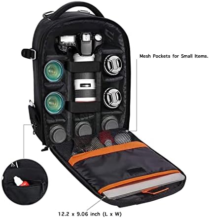Backpack da câmera Mosis, DSLR/SLR/Mirrorless Photography Câmera de capa de capa acolchoada à prova