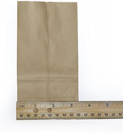 Sacos de papel marrom extra pequenos 3 x 2 x 6 favores de festa, lancheiras de papel, sacos de mercearia,