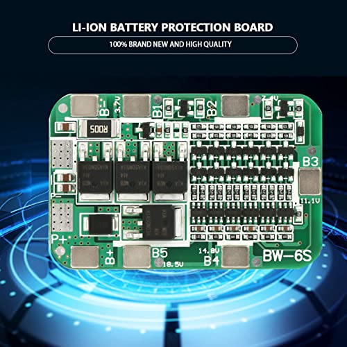 6S 15A 22V 24V Placa de proteção contra bateria PCB BMS para 18650 Li Cell ION MPPT Módulo de carga solar