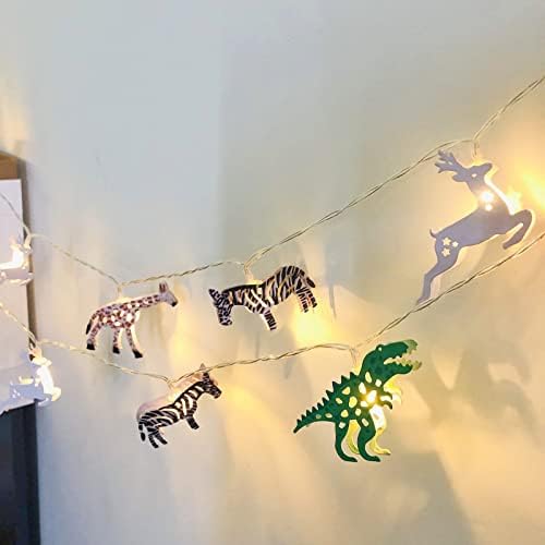 Arte de ferro led Super Fun Dinosaur Zebra Elk Giraffe String Lights Usb Operado Christmas Animal Fairy