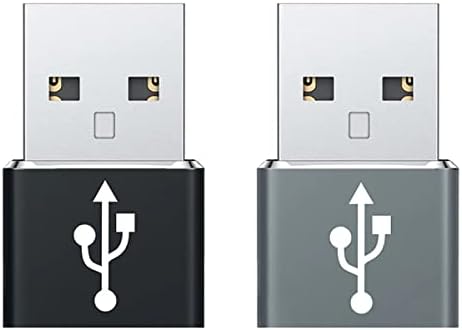 Usb-C fêmea para USB Adaptador rápido compatível com o seu Samsung M30s para Charger, Sync, dispositivos