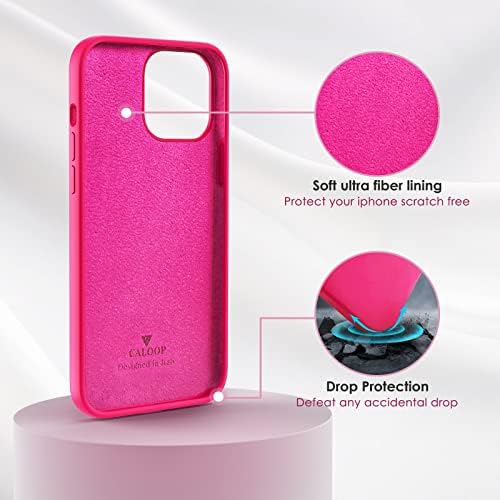 Caixa de silicone líquido da CALOOP projetada para iPhone 13 Pro Max Case, capa de telefone de silicone