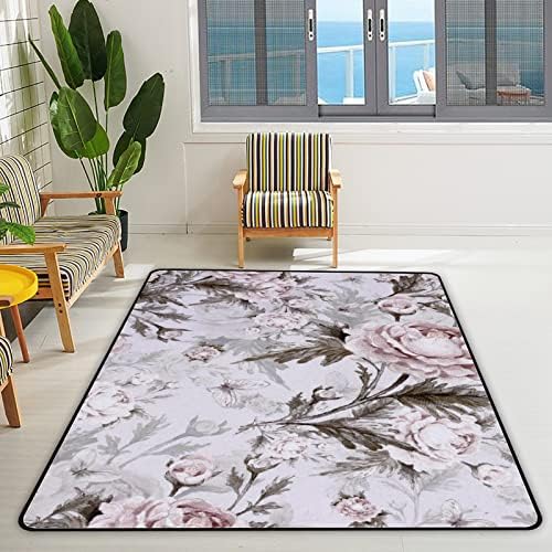 Rastreamento de carpete interno brincar de tapete de tapete rosas e borboletas para quarto quarto berçário