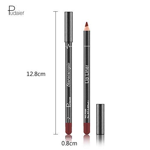 12 PCs Definir lotes de lápis de lápis à prova d'água dura longa duração de batom fostk lip makeup
