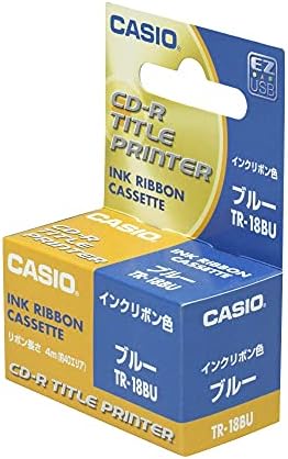 Casio Blue Térmico Térmico Cartucho para Casio Disc Title Printer CW50 CW75 CW100
