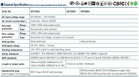 [PowerNex] significa bem GST280A20-C6P 20V 13A ADAPTADOR INDUSTRIAL AC/DC DE ALTA CONFIA