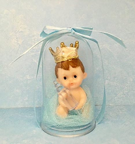 Baby Prince Boy dentro da cúpula de plástico favorita decoração de bolo de chá de bebê