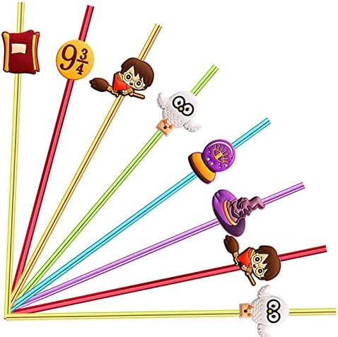 24pcs desenho animado reutiliza palha de arco -íris de festa de aniversário festas faixas de palhas 6 cores bebem