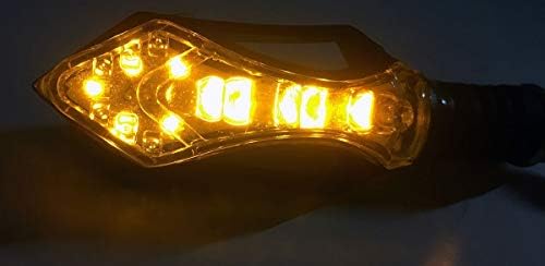 Motortogo Black LED Motorcycle Signals Sinais de lente limpa Arqueiro preto Turn Signals Lights Blinkers