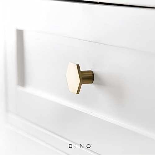 Botões de gabinete de 8 -pacote Bino - 1 de diâmetro, bronze - botões de cômoda para botões de gaveta
