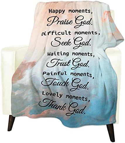 Lulinmo Christian Gifts for Women Healing Soft Plain com um cobertor inspirador religioso de luxuos