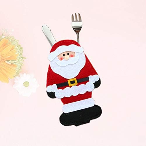 PretyZoom 1pc Cutter de Natal e sacos de garfo desenho animado em forma de tabela de talheres de mesa