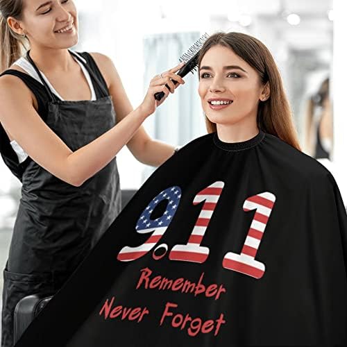 11 de setembro Lembre -se, nunca esqueça a capa de cabelo de corte de cabelo barbeiro capa à prova d'água