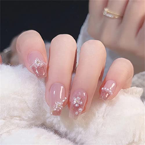 24pcs Flower Pearl Gradient Fake UNIF Cover completo Coffin Press