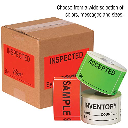 Etiquetas de fita Logic®, embaladas por , 3 x 5 , vermelho fluorescente, 500/roll