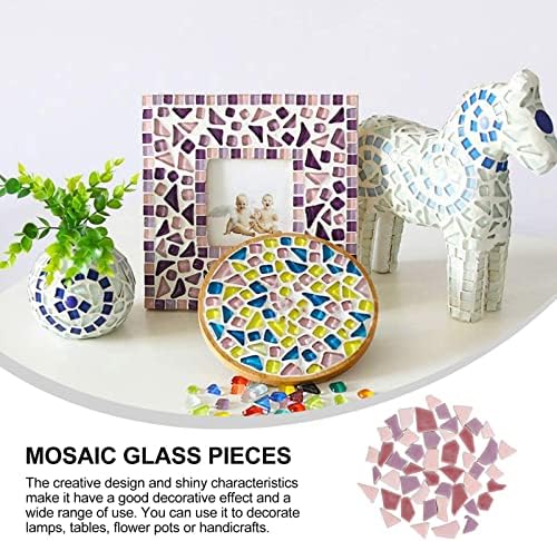Doitool Backsplash Tile 2pcs Jóias de jóias de vidro artesanal formas de mosaico delicado g Cerâmica Critada Diy Chips Ceramics Stones Projetos de cores variadas decorações coradas de cristal