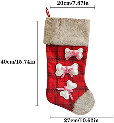 Presentes de doces meias de lareira personalizada mechando decorações de casas de Natal e acessórios
