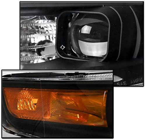 ZMAUTOPTS LED DRL Black Projecor Feardlamps faróis com luzes DRL de LED azul de 6,25 para 2004-2008 Acura TSX