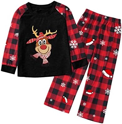 Pijama de Natal Family Conjunto de Natal Roupas de Família Pijama de Pijama de Christmas Conjunto de férias